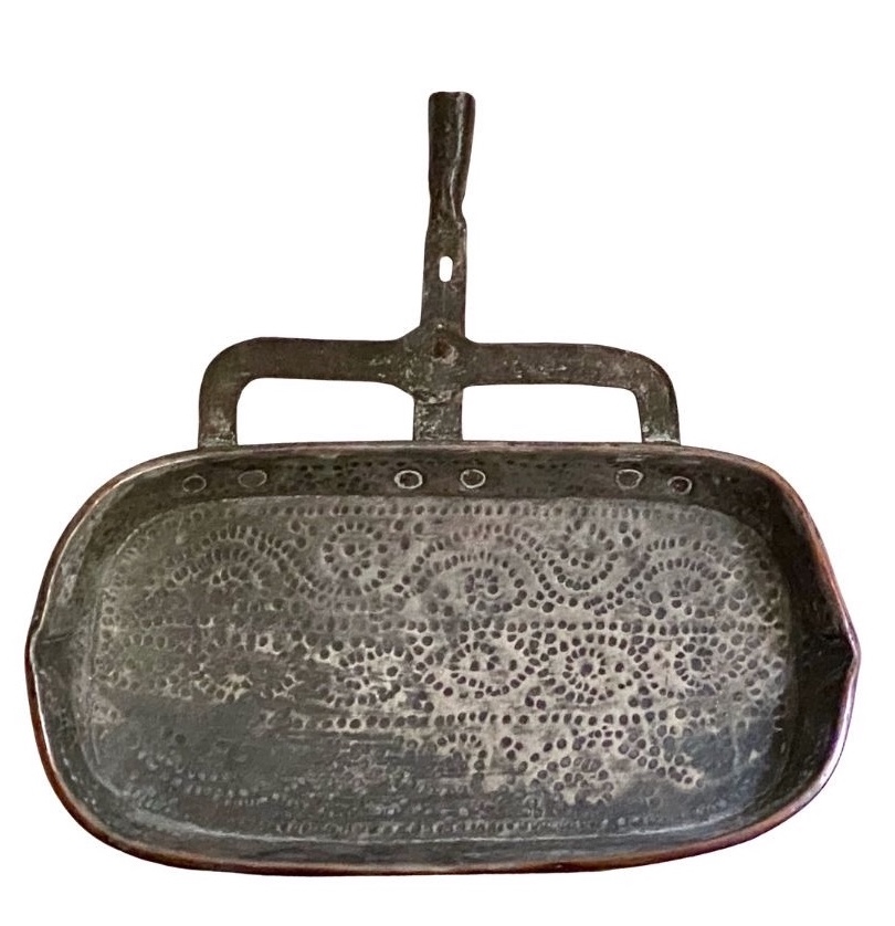 18th Century Tinned Copper And Wrought Iron Drip Pan-photo-3