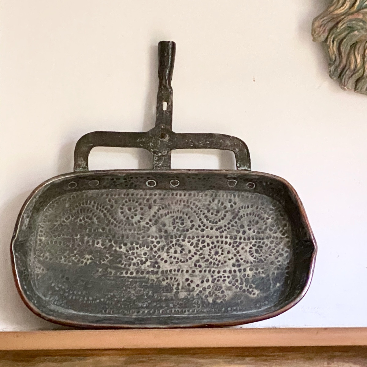 18th Century Tinned Copper And Wrought Iron Drip Pan