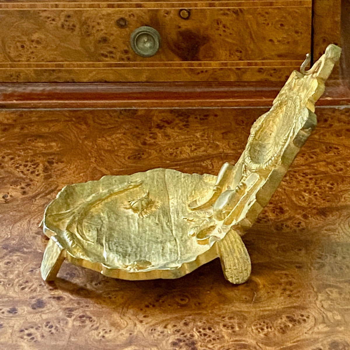 19th Century Gilt Bronze Lady's Watch Holder-photo-2