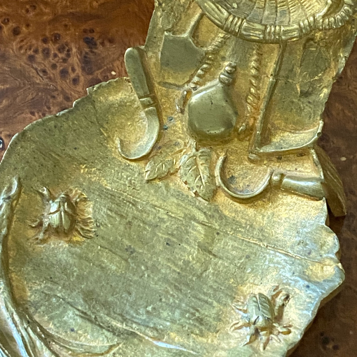 19th Century Gilt Bronze Lady's Watch Holder-photo-2