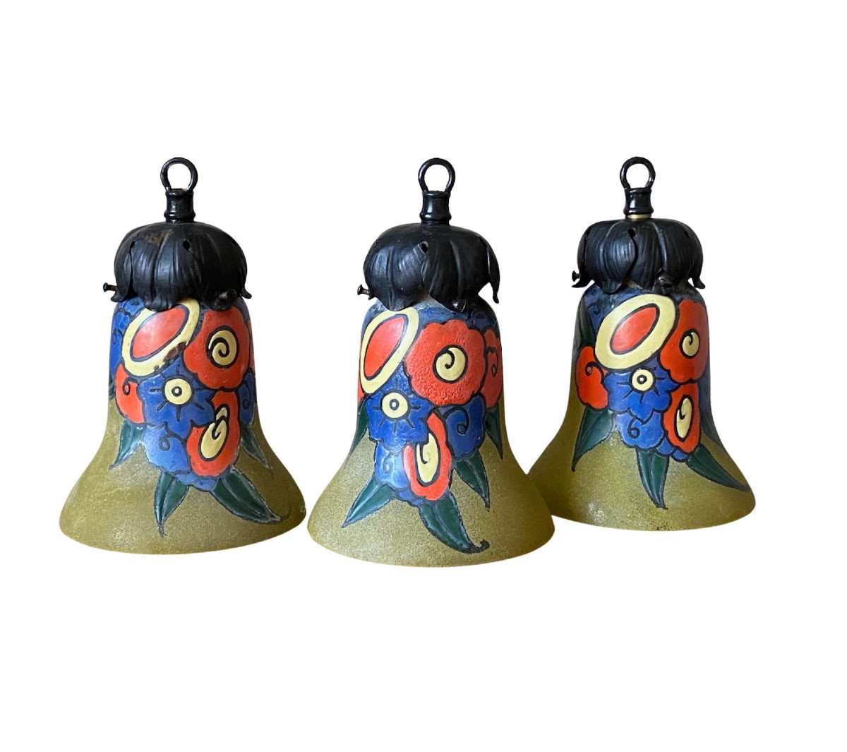 Leune Art Deco Pendant Light In Enameled Glass -photo-4