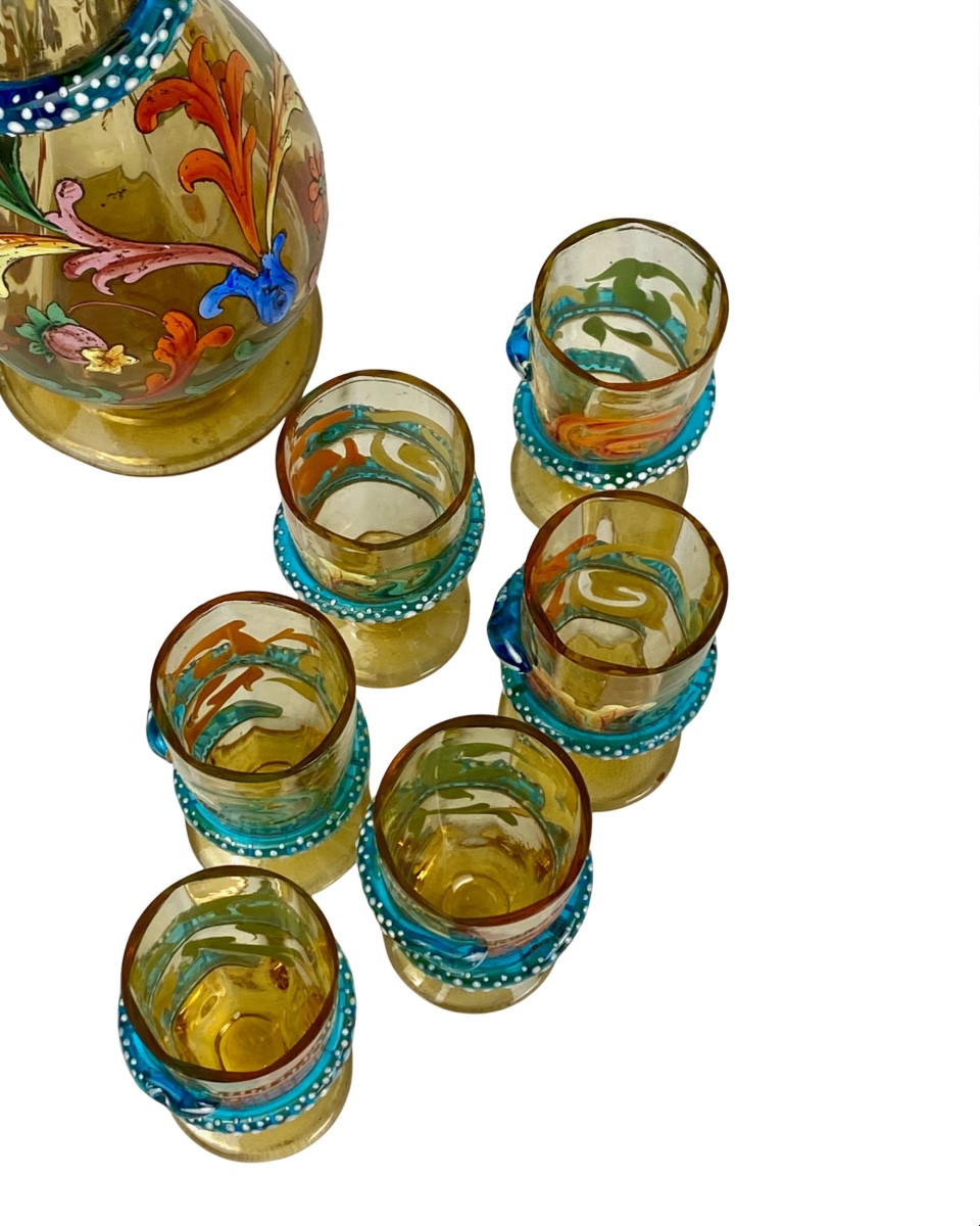 Cristallerie Harrach - Service à liqueur Bohême vers vers 1855–1865 - style Historismus-photo-1