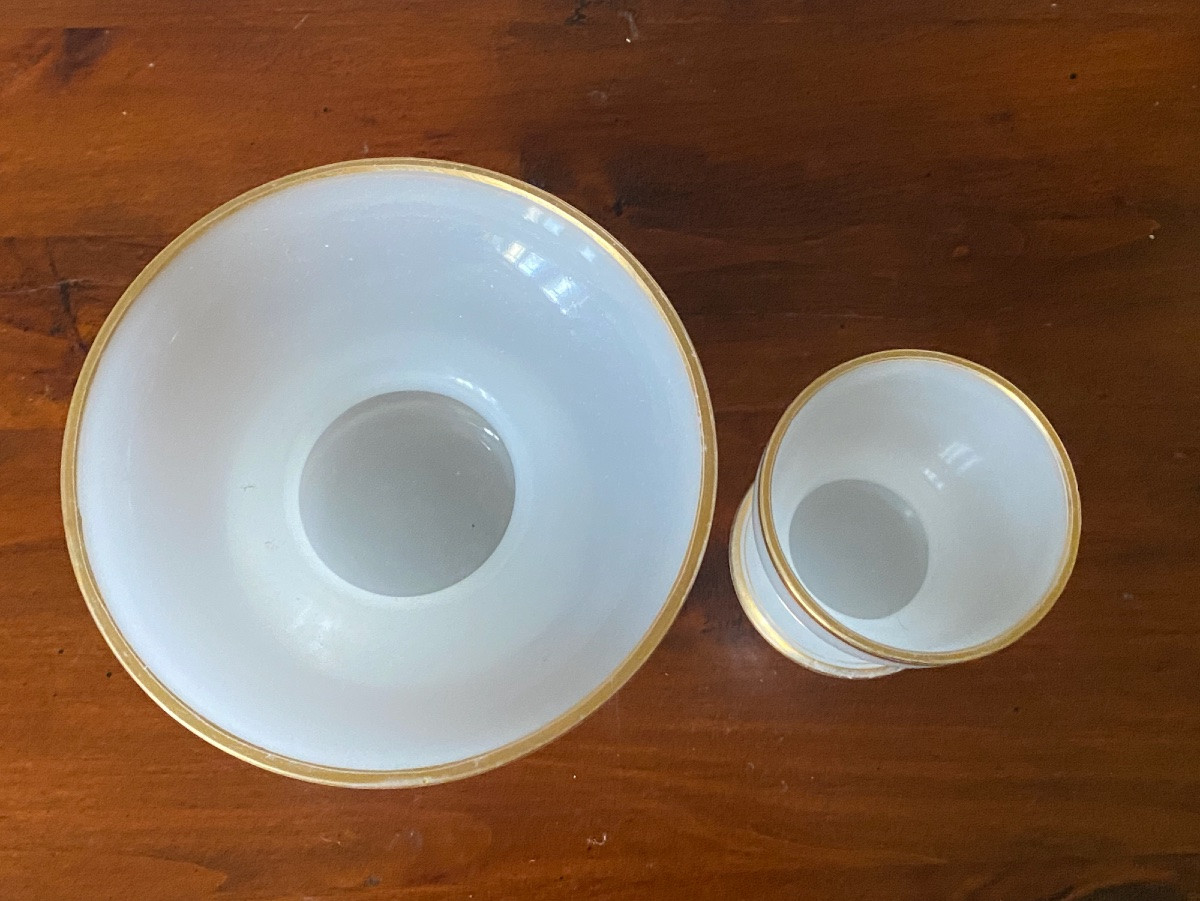 Coupe à Caviar en Opaline XIXe-photo-3