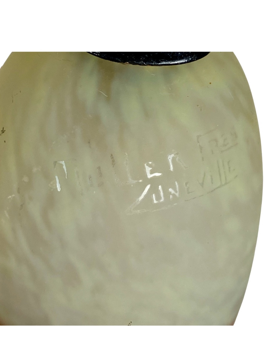 Art Nouveau Lamp, Pâte De Verre  Muller Frères Lunéville-photo-3