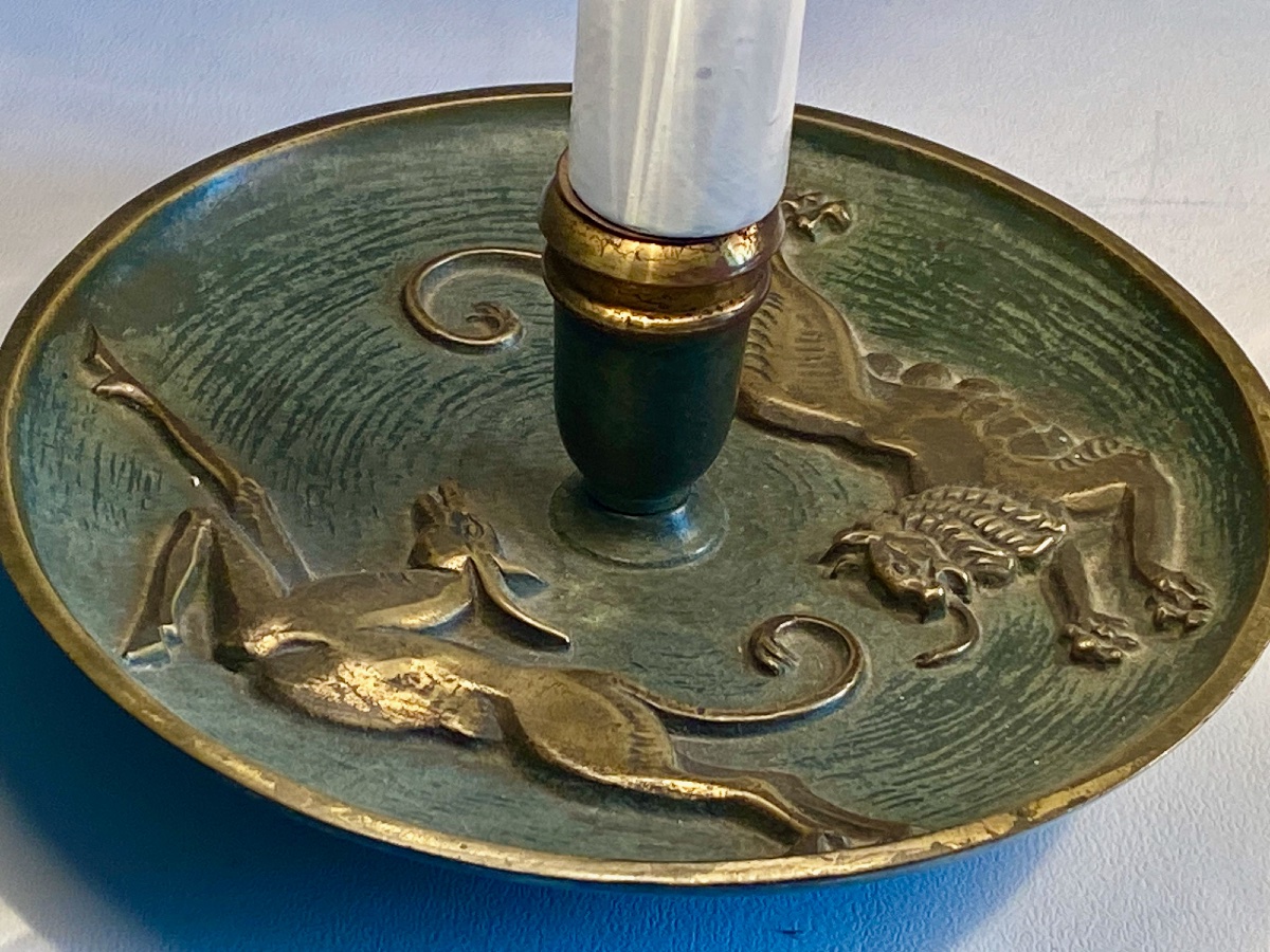 Pair Of Art Deco Bedside Lamps In The Style Of Max Le Verrier-photo-3