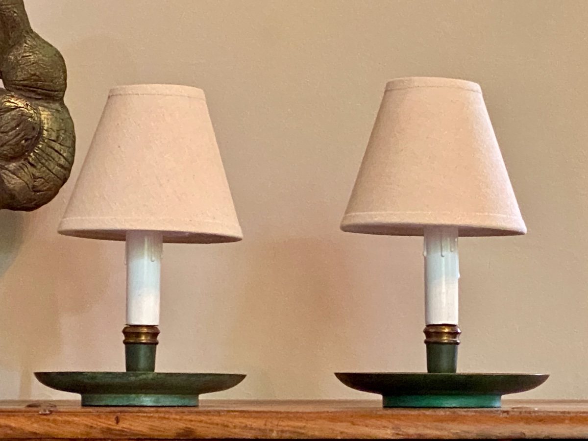 Pair Of Art Deco Bedside Lamps In The Style Of Max Le Verrier-photo-5