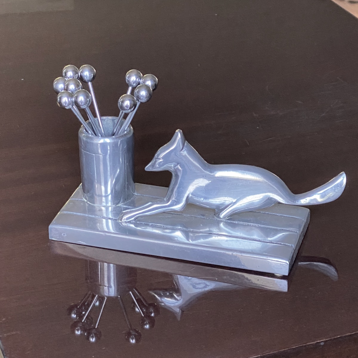 Porte-piques à cocktail Art Déco – Renard, 10 piques