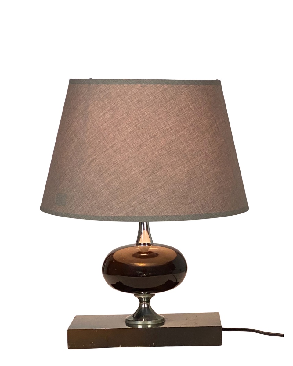 Lampe de table ovoïde attribuée à Philippe Barbier, années 1960-70