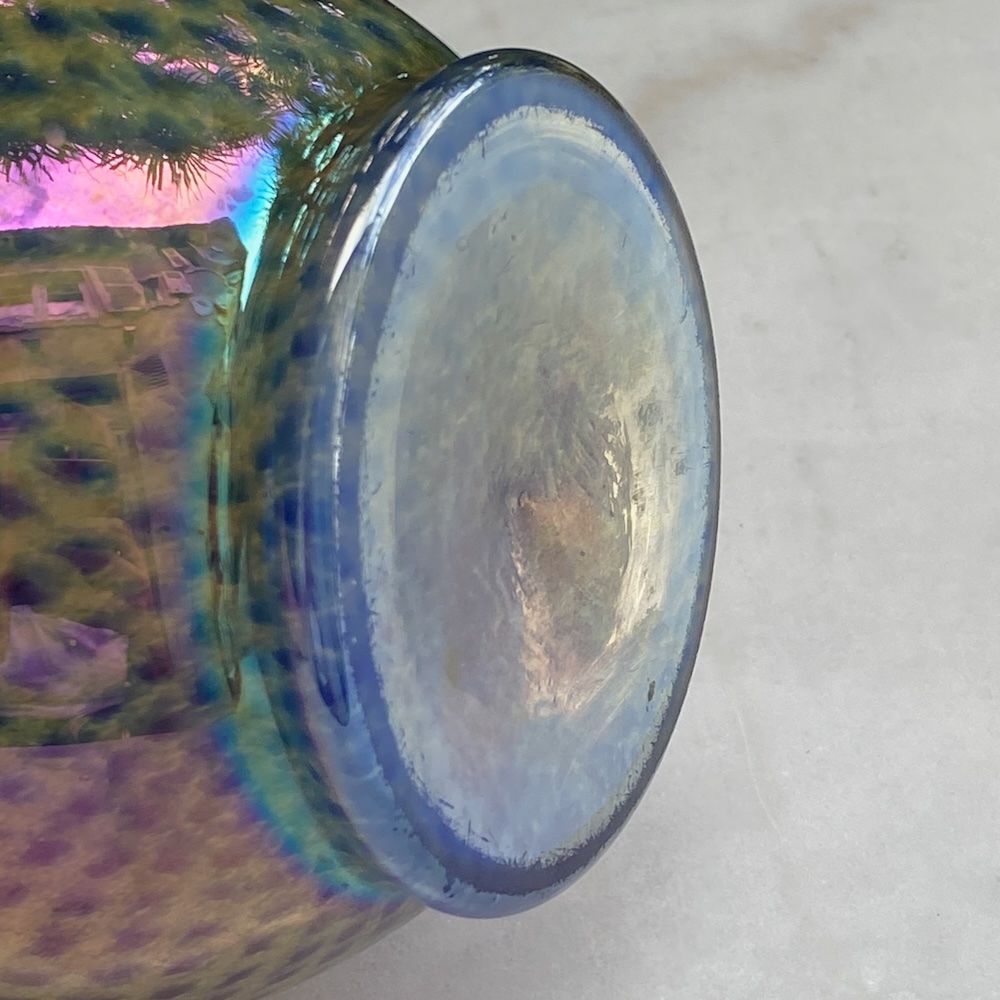 Iridescent Glass Vase By Ernst Steinwald & Co., Bohemia, “diamant” Design, Circa 1915–1925-photo-4