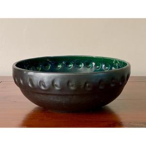 Jean Garillon: Art Deco Bowl In Glazed Faience, Saint-cloud