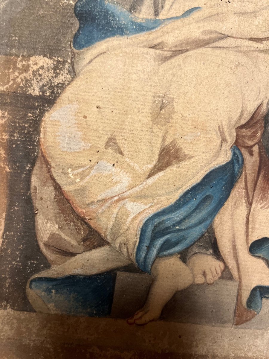 Amazing Portrait Of Justice Holding An Ostrich By The Neck. 18th -photo-1