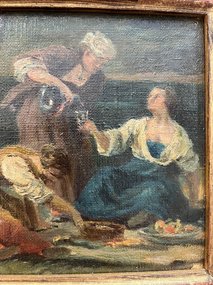 Pair Of Oil Paintings On Canvas, Copies By A Louvre Copyist Of Works By Oudry.-photo-4