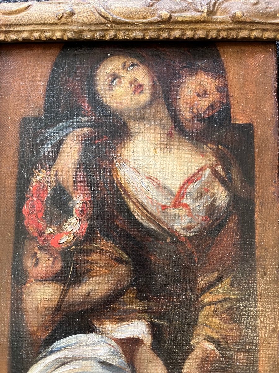 Small Oil On Canvas, 17th Century, Italy Or France -photo-2