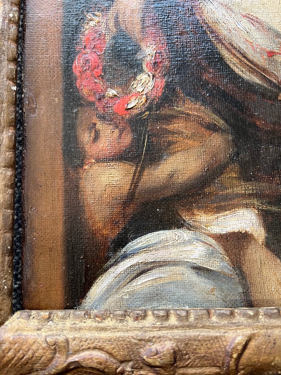 Small Oil On Canvas, 17th Century, Italy Or France -photo-4