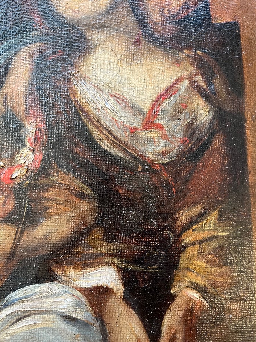 Small Oil On Canvas, 17th Century, Italy Or France -photo-1