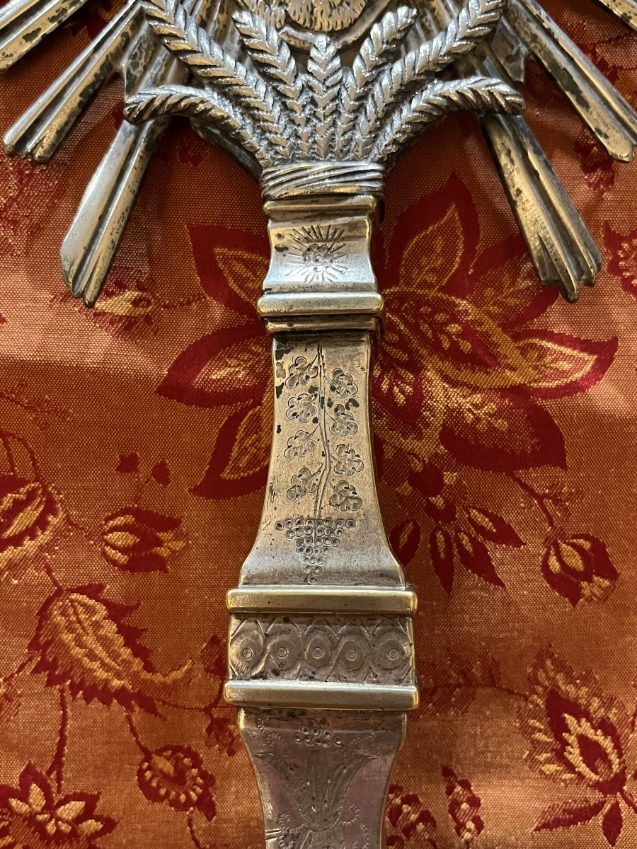 Beautiful Silver-plated Bronze Monstrance, Late 18th Century. France-photo-4