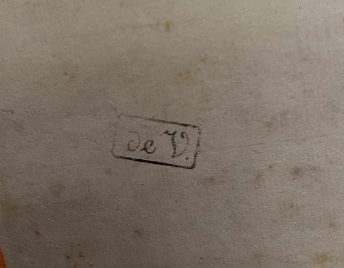 Dessin à l'encre noire et lavis gris, attribué à Ruysdael, représentant un paysage animé. -photo-7