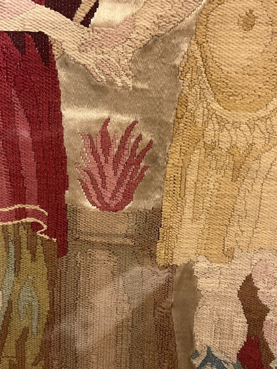 Beautiful Silk From Lyon, “the Fire Of Love”, Early 19th Century. France.-photo-3
