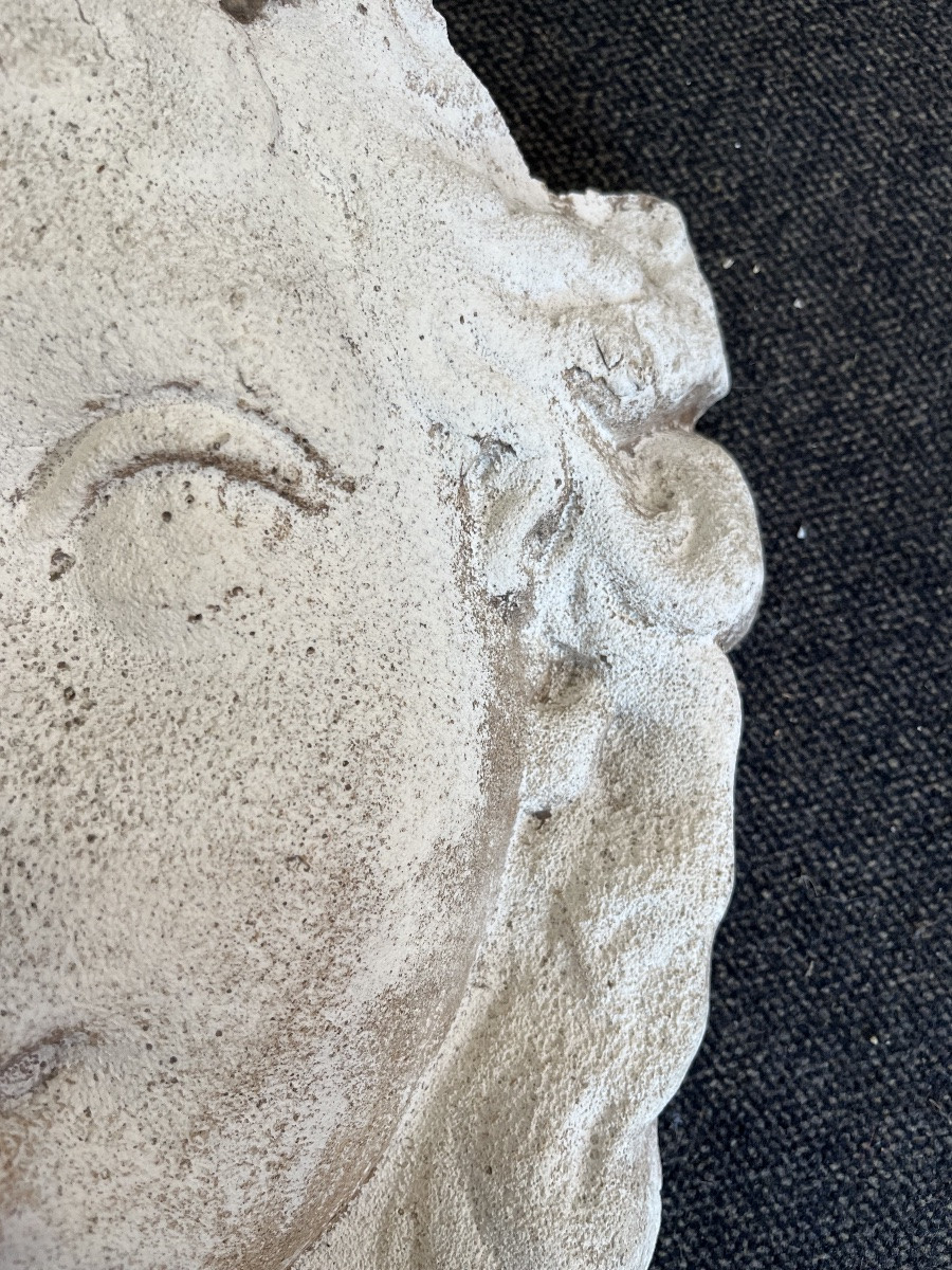 Beautiful And Large Plaster Mask, Young Women, Circa 2960-photo-2