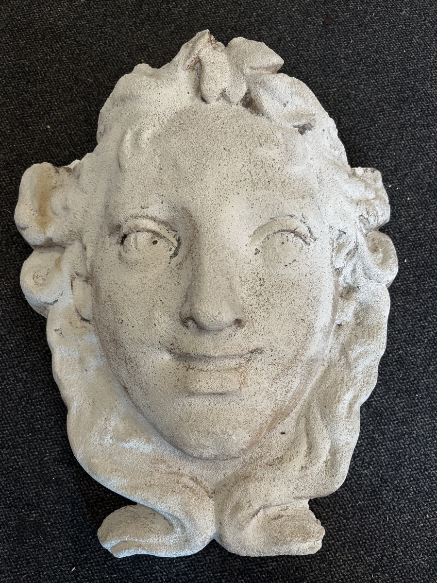 Beautiful And Large Plaster Mask, Young Women, Circa 2960