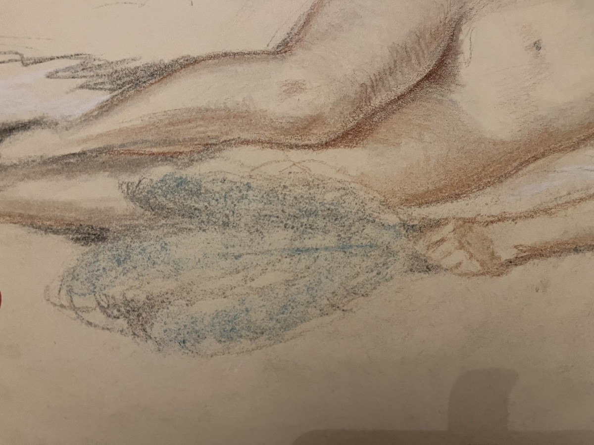 Large Study, Circa 1920/30, By William Abblet, Female Nude.-photo-3