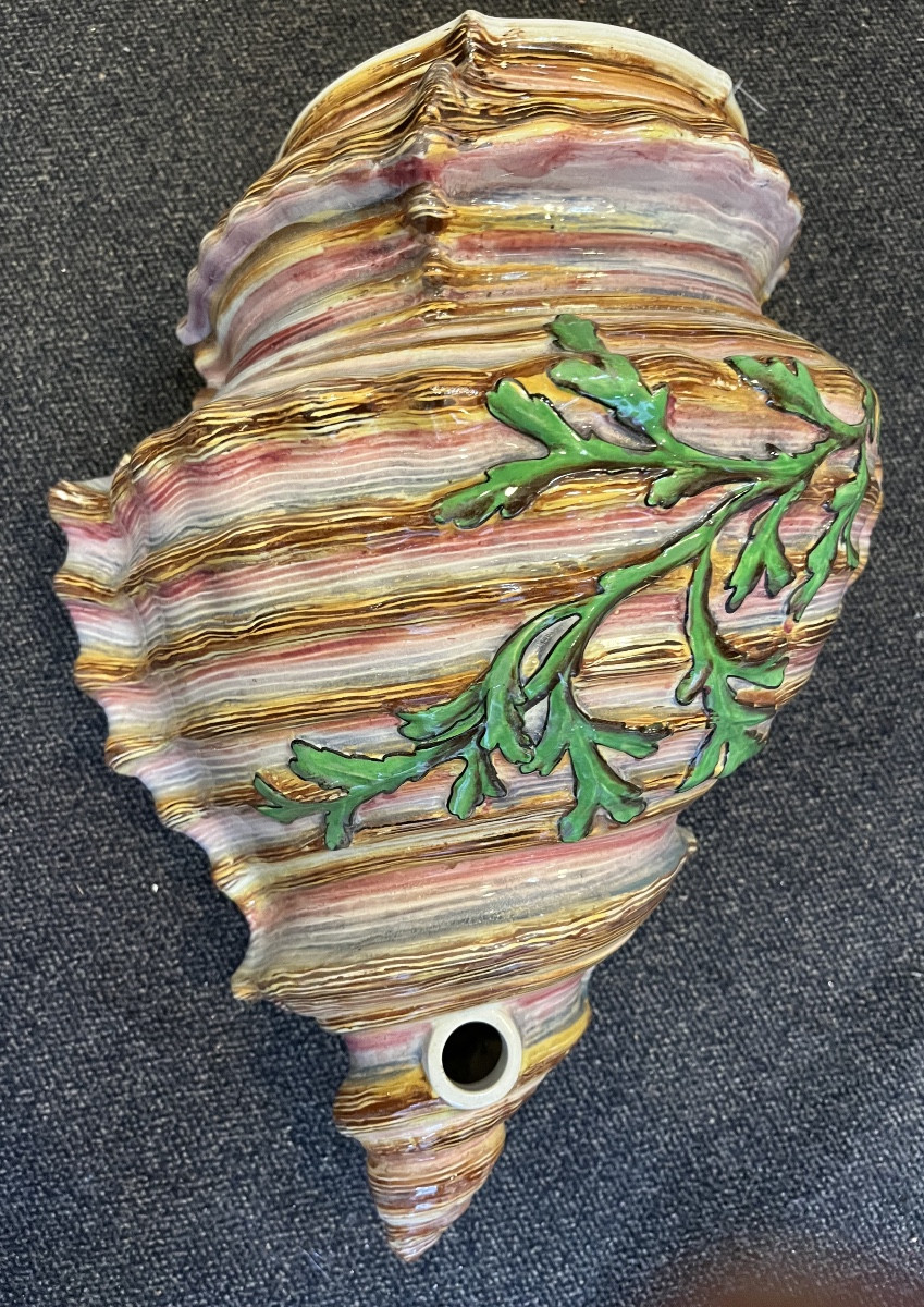 Great Shell, In Faience, Probabily A Pot For Vinager. Sarreguemines, XIX Teen Century.