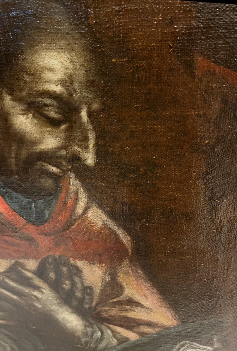 Oil On Canvas, 17th Century, St. Charles Borromeo. France.-photo-3