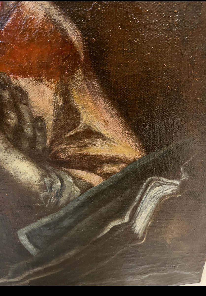 Oil On Canvas, 17th Century, St. Charles Borromeo. France.-photo-4