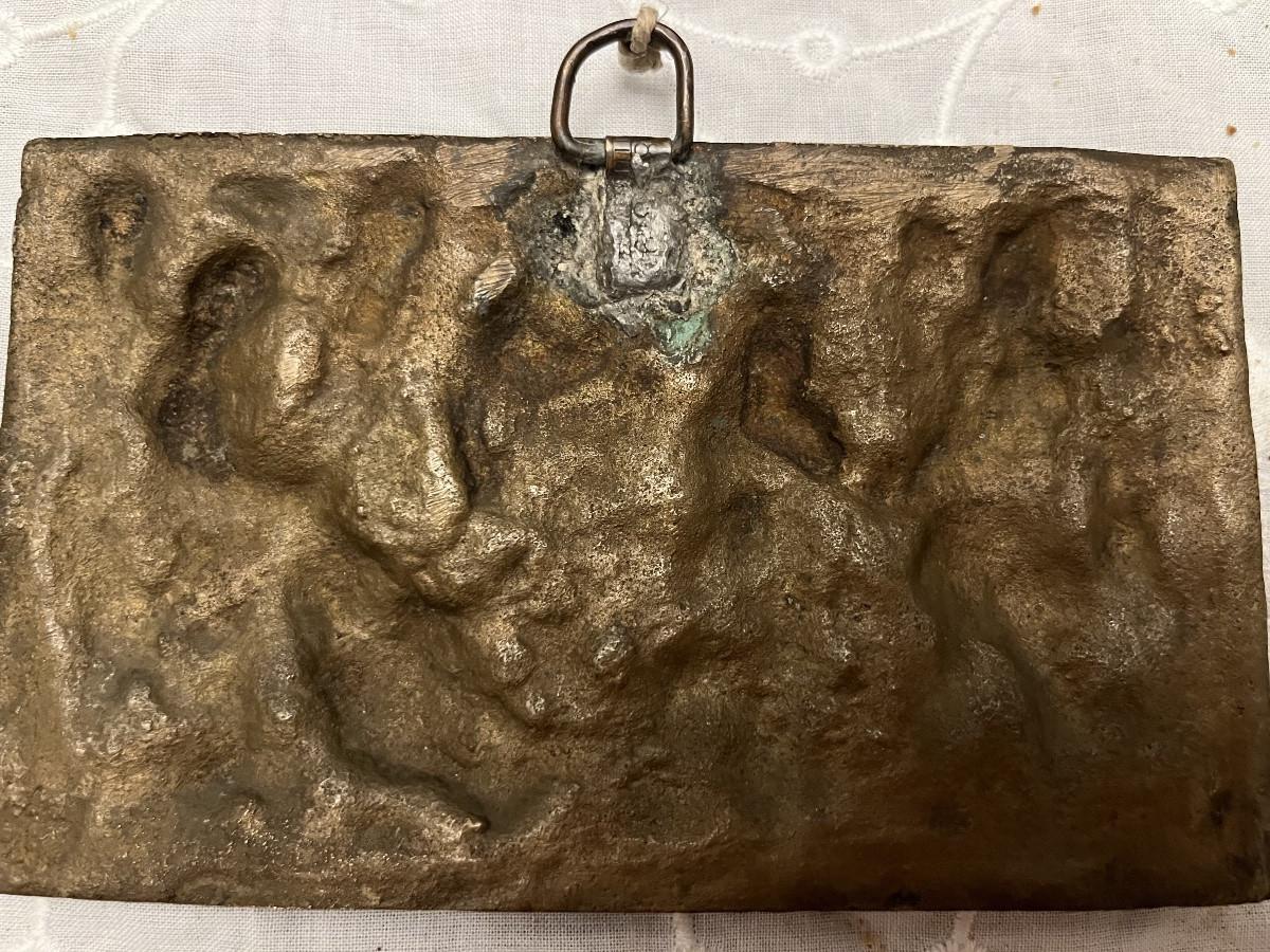 Plaquette en bronze XVII eme. Mort d’une reine antique.-photo-6