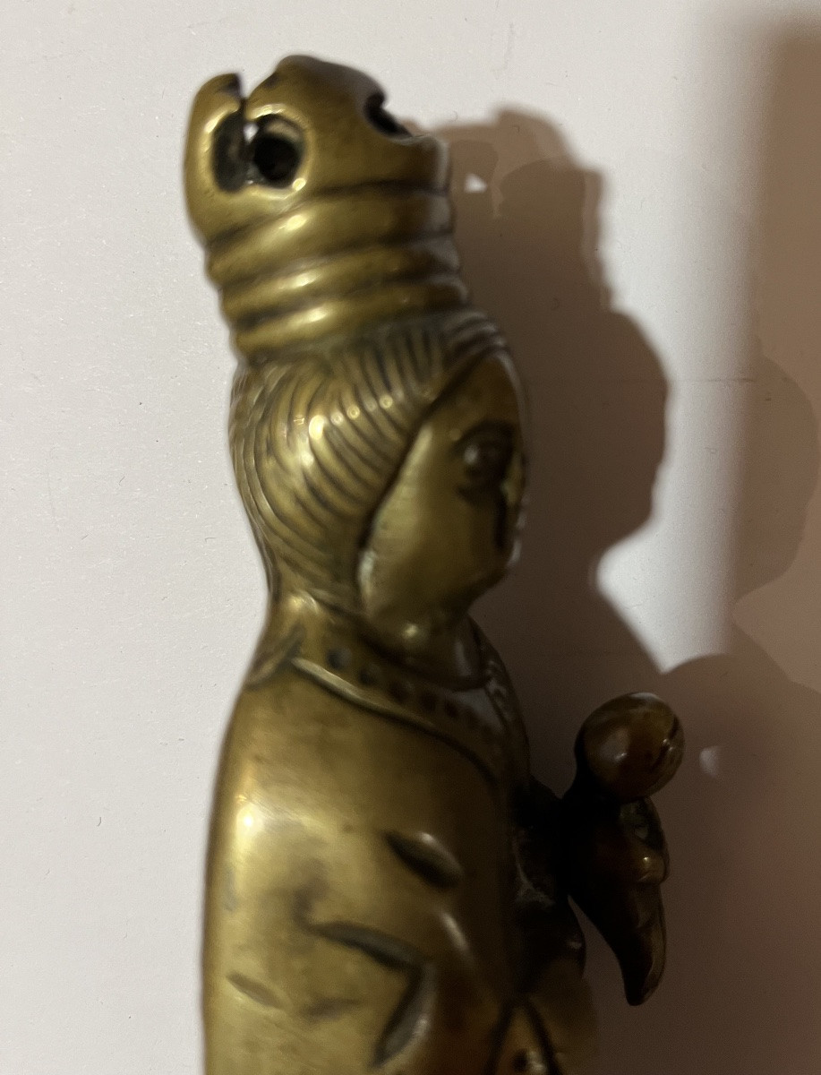 Vierge en bronze, XVeme siècle. France ?-photo-5