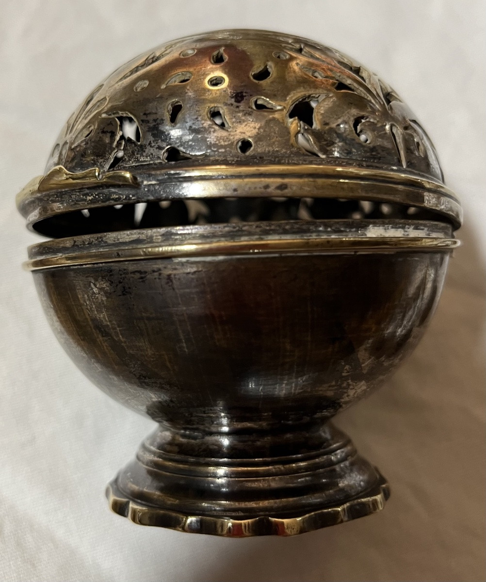 Sponge Ball, Silvered Bronze, 18th Century, France -photo-2