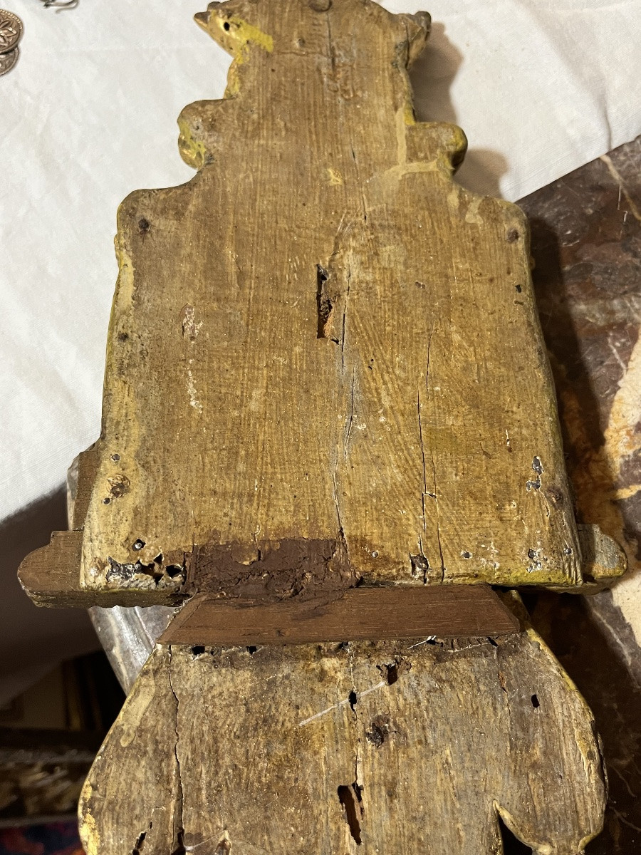 Gilded Wood Paneling, Featuring A Virgin And Child In -photo-4