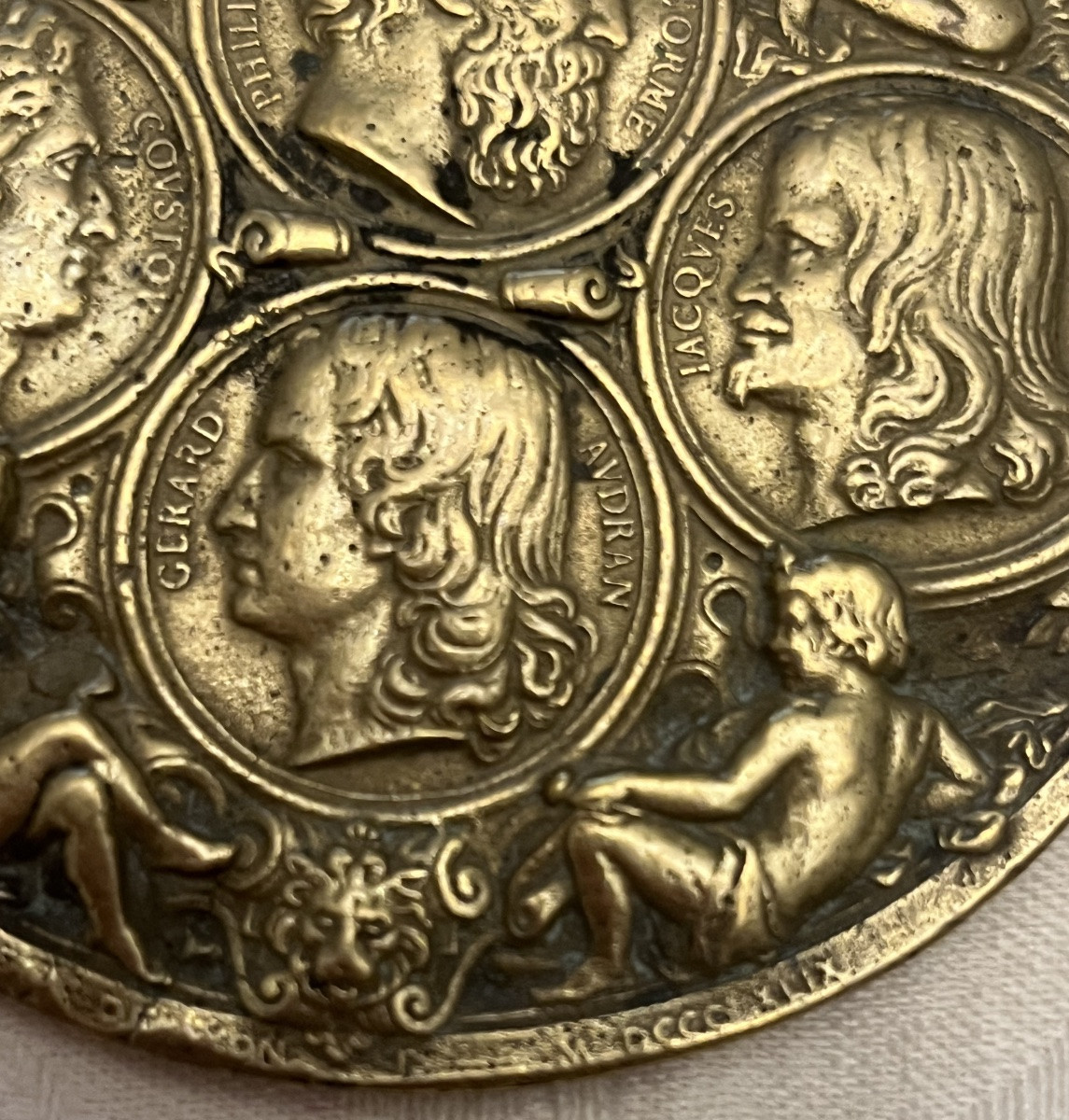 Bronze Medal, 17th Century. Profile Portraits Of French Writers And Others. -photo-7