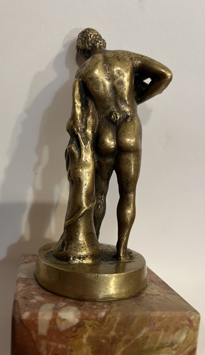 Bronze Statuette, Silenus Carrying A Child. Grand Tour, 19th Century. Italy.-photo-3