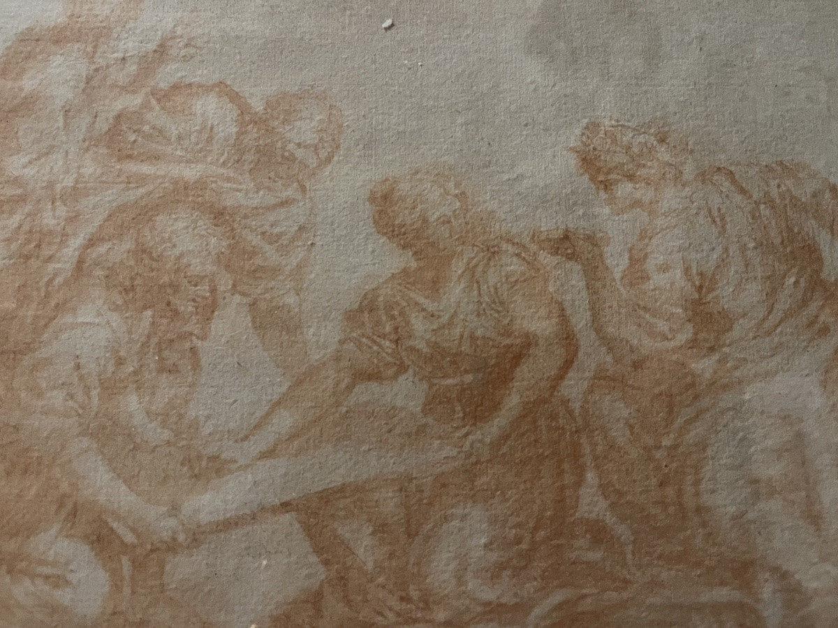 Sanguine italienne XVII eme siècle. Suiveur d’Andrea del Sarto.-photo-3