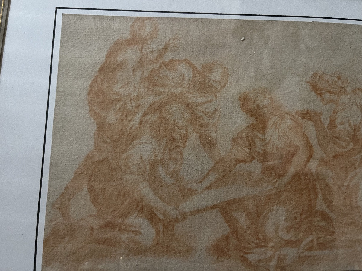 Sanguine italienne XVII eme siècle. Suiveur d’Andrea del Sarto.-photo-4