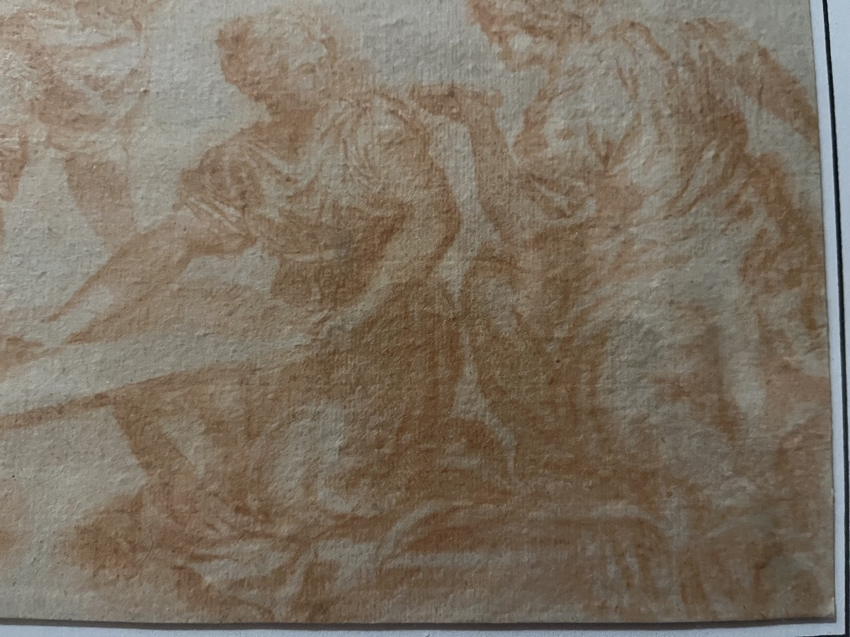 Sanguine italienne XVII eme siècle. Suiveur d’Andrea del Sarto.-photo-1