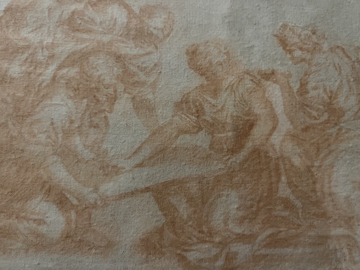 Sanguine italienne XVII eme siècle. Suiveur d’Andrea del Sarto.-photo-2