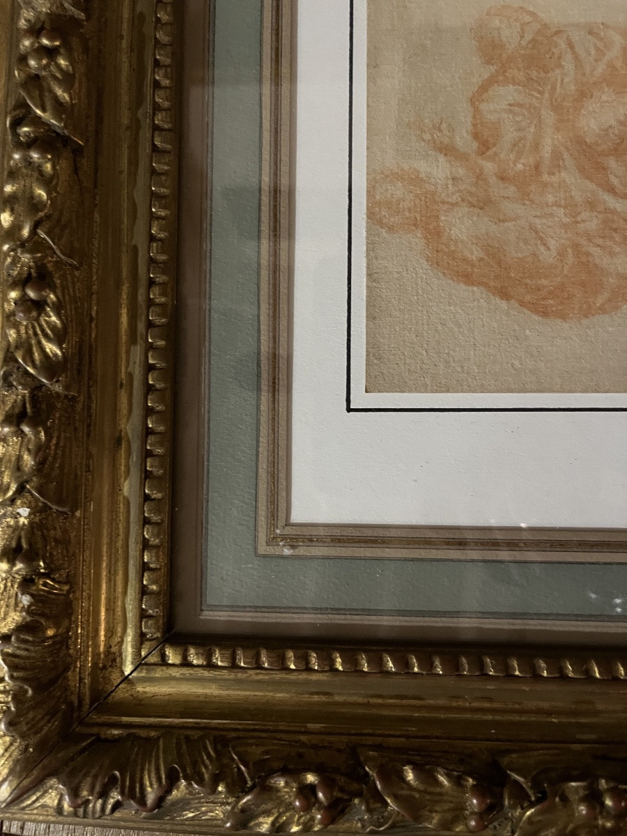 Sanguine italienne XVII eme siècle. Suiveur d’Andrea del Sarto.-photo-5