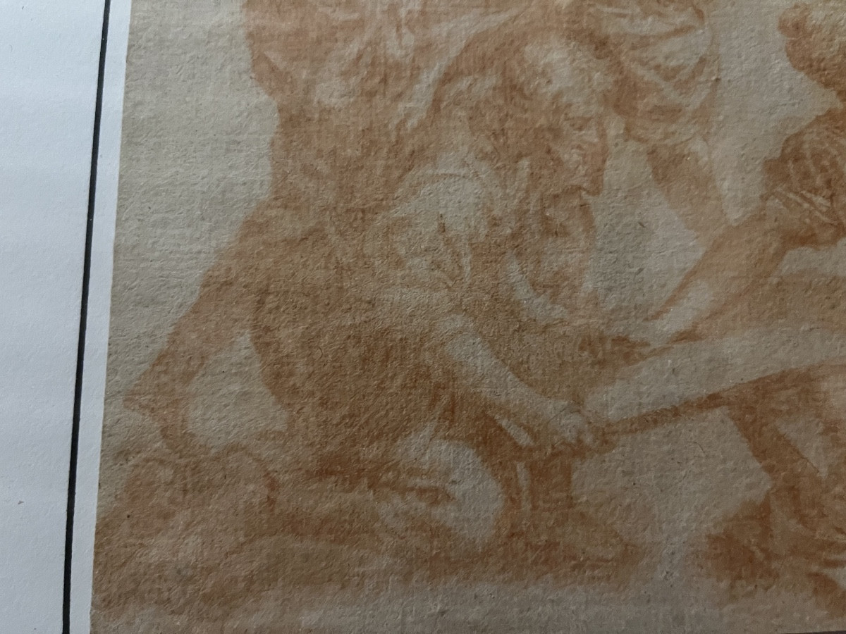 Sanguine italienne XVII eme siècle. Suiveur d’Andrea del Sarto.-photo-8