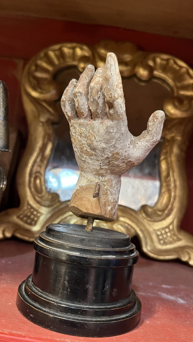 Hand Carved, Of Child Jesus, 18th Century.-photo-2