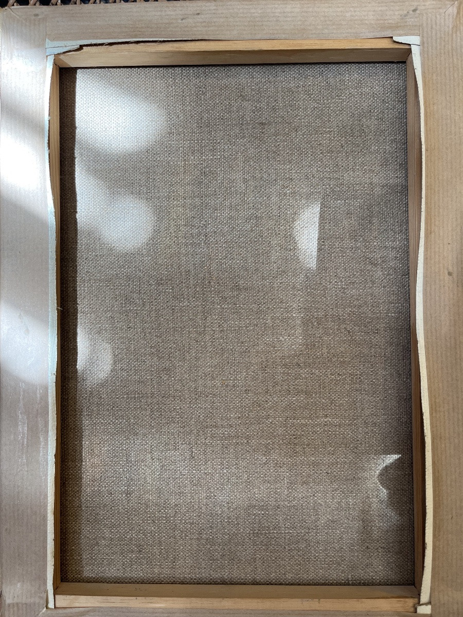 Huile sur toile, école de Cuzco, St Michel terrassant le dragon. Fin XVII eme. -photo-5