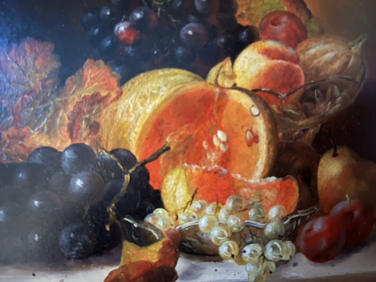 Petite nature morte, huile sur panneau, fin 19 eme, France -photo-1