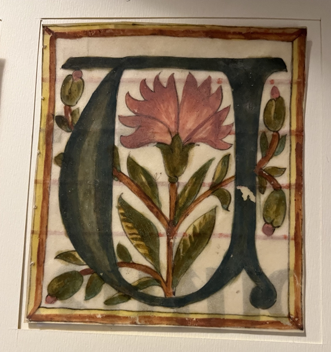 Set Of Four Illuminated Initials, Gouache On Vellum, Late 16th, Early 17th Century. France.-photo-2