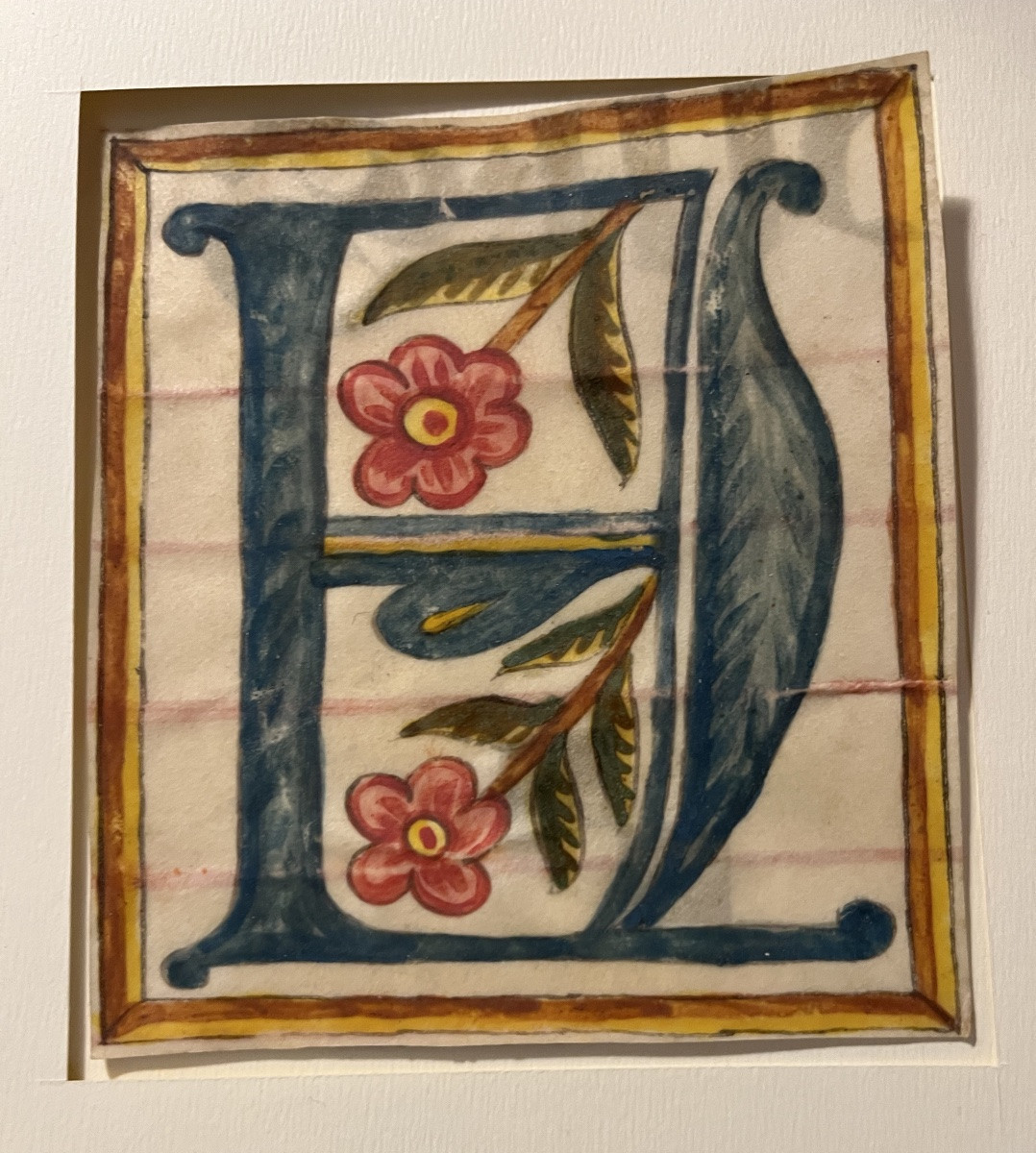 Set Of Four Illuminated Initials, Gouache On Vellum, Late 16th, Early 17th Century. France.-photo-3