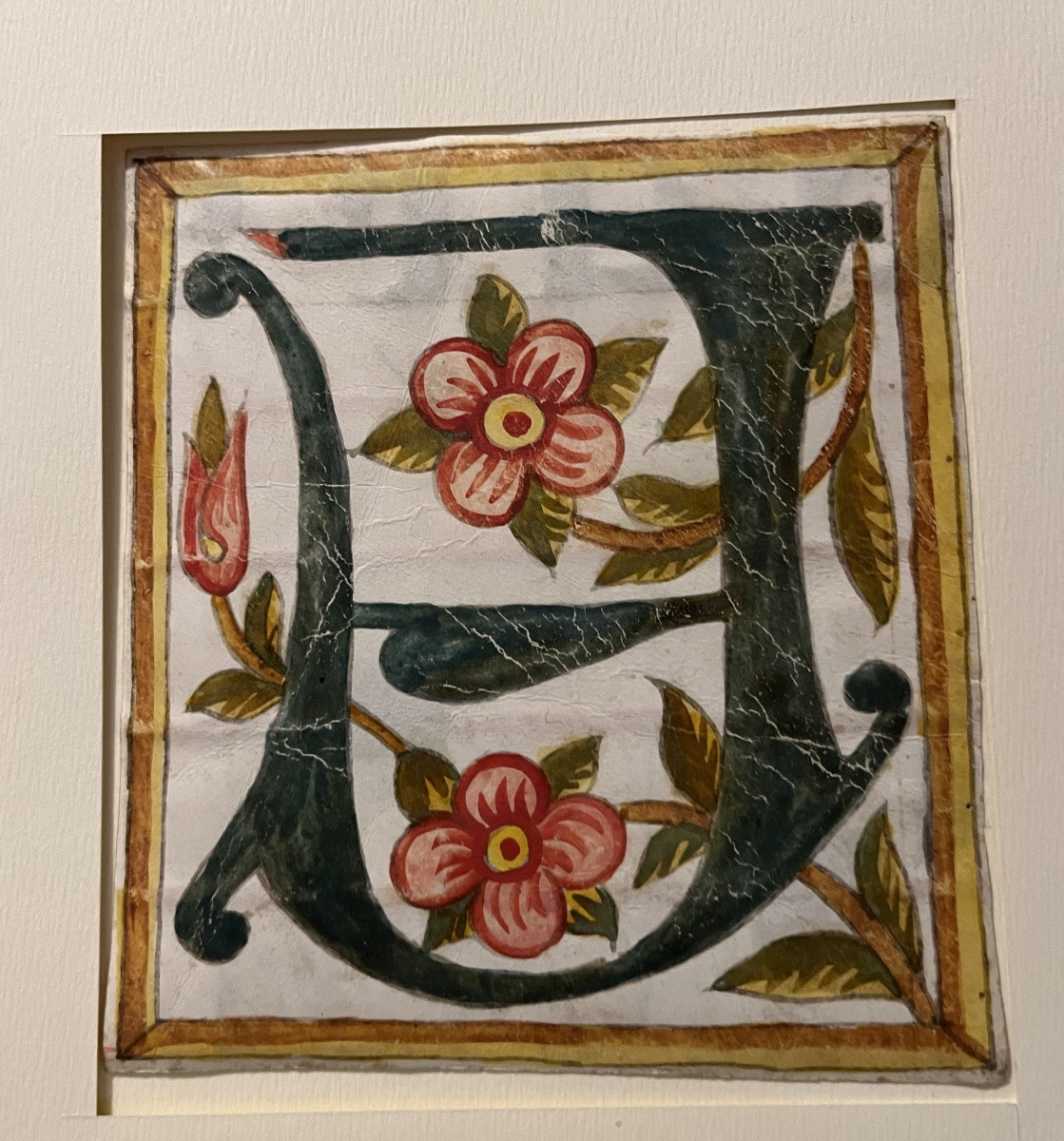 Set Of Four Illuminated Initials, Gouache On Vellum, Late 16th, Early 17th Century. France.-photo-4