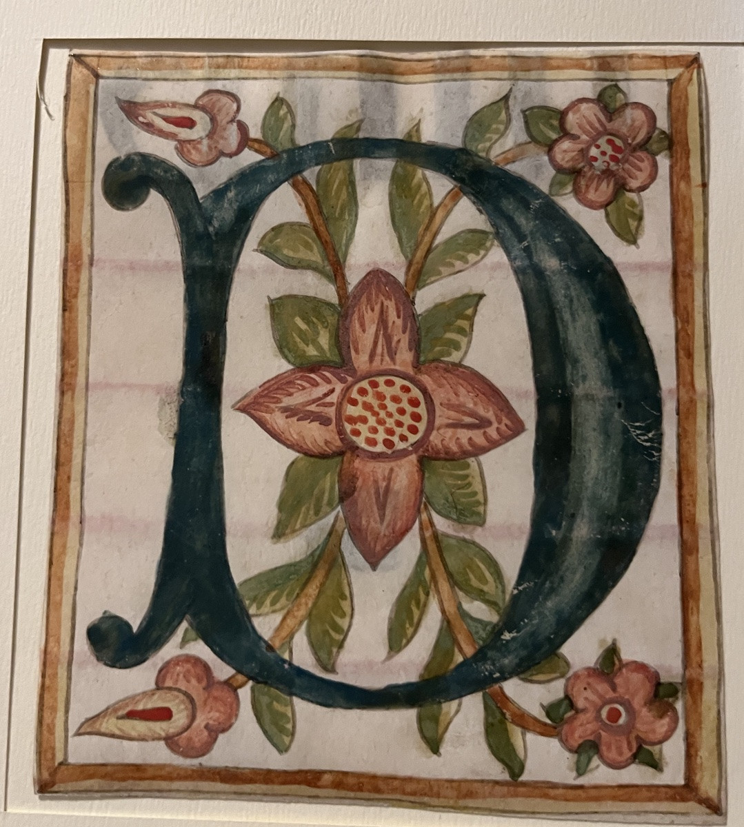 Set Of Four Illuminated Initials, Gouache On Vellum, Late 16th, Early 17th Century. France.-photo-1