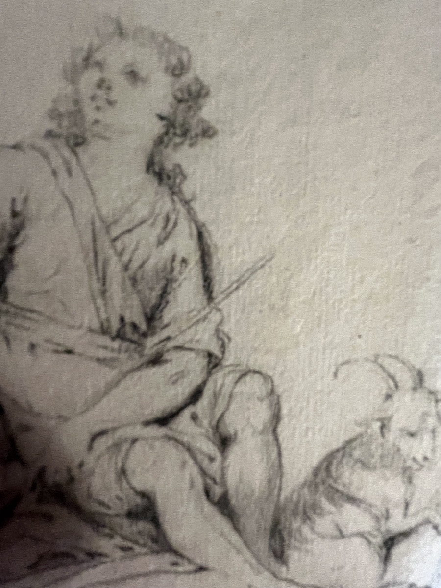 Study, 18th Century, Scene In The Antique Style, Between A Man And A Teenager -photo-2