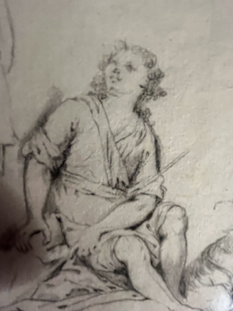 Study, 18th Century, Scene In The Antique Style, Between A Man And A Teenager -photo-1