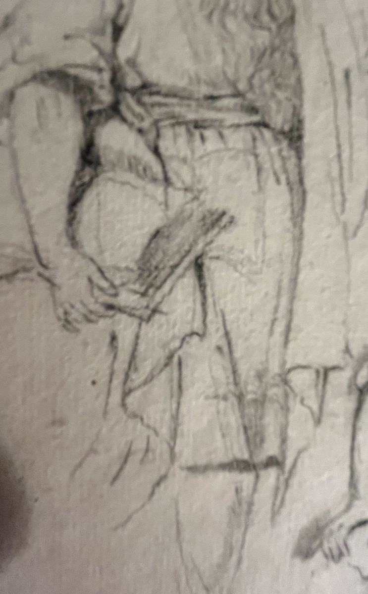 Study, 18th Century, Scene In The Antique Style, Between A Man And A Teenager -photo-4